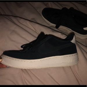 Black Suede Air Force 1s